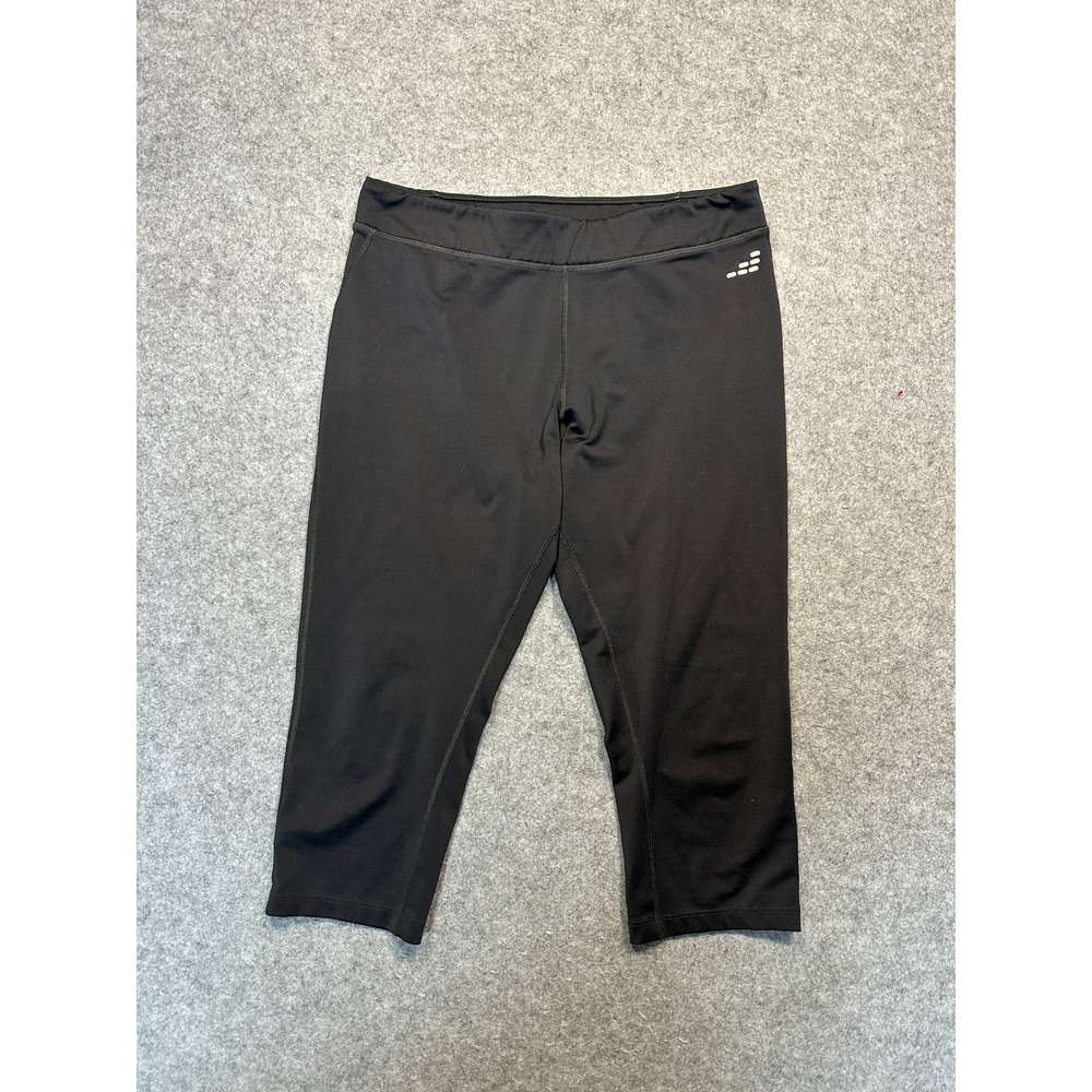 BCG Athletic Capri Leggings Medium Black Polyester Lycra Workout Pants